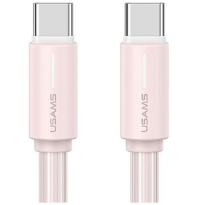 Kabel USB-C - USB-C USAMS SJ734USB04 60W 1 m Różowy