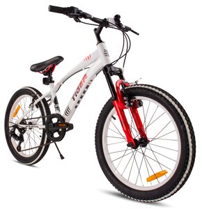 Rower dziecięcy SUN BABY Tiger Bike 20 cali dla chłopca Czerwono-biały