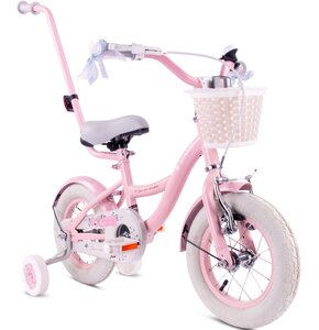 Rower dziecięcy SUN BABY Flower Bike 12 cali dla dziewczynki Różowy