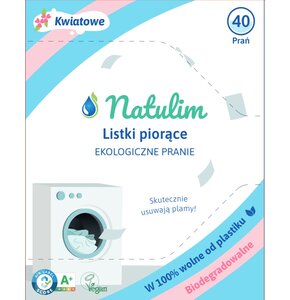 Eko listki do prania NATULIM Kwiatowy (40 sztuk)