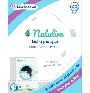 Eko listki do prania NATULIM Lawendowy (40 sztuk)