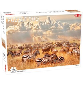 Puzzle TACTIC Lovers Zebra Herd 56655 (500 elementów)
