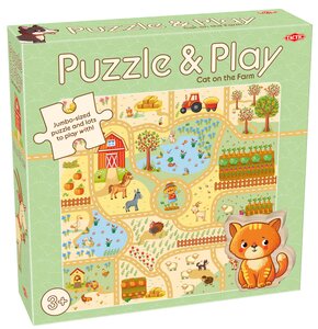 Gra planszowa TACTIC Moje pierwsze puzzle Kot na farmie 59353