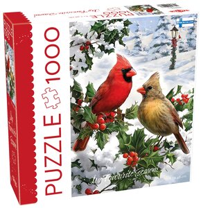 Puzzle TACTIC Lovers Birds on Branch 59608 (1000 elementów)