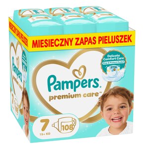 Pieluchy PAMPERS Premium Care 7 (108 szt)