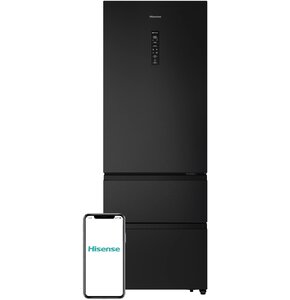 Lodówka HISENSE RT641N4AFE1 3D SkyLine  No frost 200cm Czarna Wi-Fi ConnectLife Metal Tech Cooling