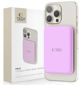 Powerbank TECH-PROTECT PB10 LifeMag MagSafe 5000 mAh 15W Liliowy