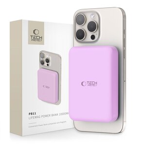 Powerbank TECH-PROTECT PB11 LifeMag MagSafe 10000 mAh 15W Fioletowy