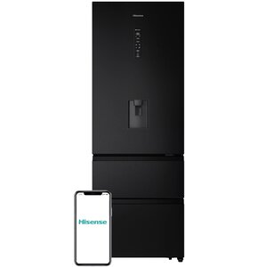 Lodówka HISENSE RT641N4WFE1 3D SkyLine No Frost 200cm Czarna Wi-Fi ConnectLife Metal Tech Cooling