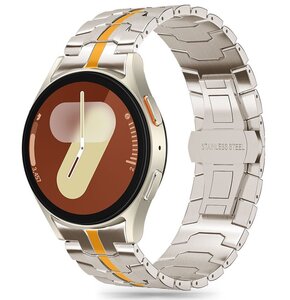Pasek TECH-PROTECT Stainless Line do Samsung Galaxy Watch 4/5/5 Pro/6/7/FE Tytanowo-pomarańczowy