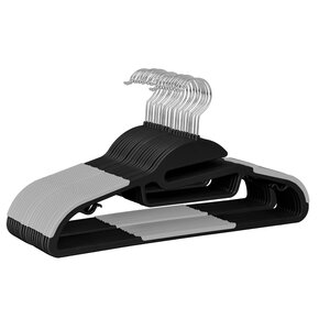 Wieszak na ubrania GOCKOWIAK Flexi Czarno-szary (10 sztuk)