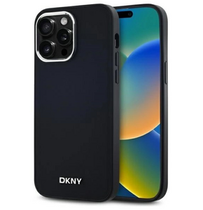 Etui DKNY Plain Logo MagSafe do Apple iPhone 14 Pro Max Czarny