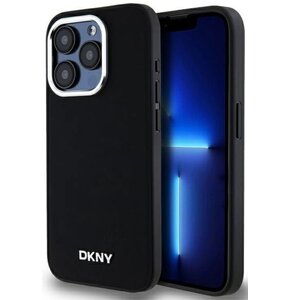 Etui DKNY Plain Logo MagSafe do Apple iPhone 15 Pro Max Czarny