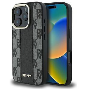 Etui DKNY Checkered Pattern MagSafe do Apple iPhone 16 Pro Czarny