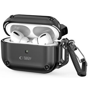 Etui na słuchawki TECH-PROTECT Rough Hook do Apple Airpods Pro 1/2 Czarny