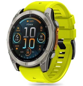 Pasek TECH-PROTECT Silicone Line do Garmin Fenix 5/6/6 Pro/7/8/E 47 mm Limonkowy