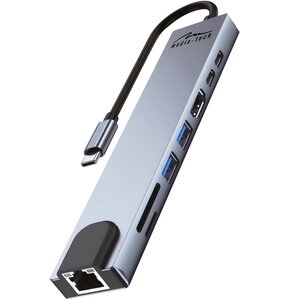 Stacja dokująca MEDIA-TECH MT5046 8w1 GIGA LAN HUB USB Typu C, Pasywna