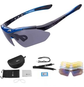 Okulary rowerowe ROCKBROS 10007 Czarno-niebieski