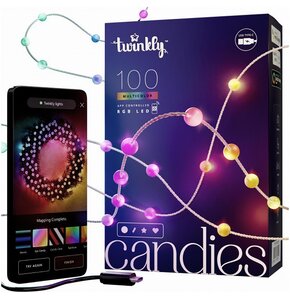 Lampki choinkowe LED TWINKLY TWKP100RGB-G 6 m Perły Wi-Fi/Bluetooth Sieciowe