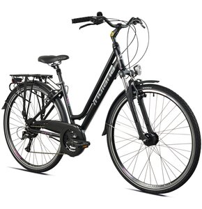 Rower trekkingowy INDIANA X-Road 3.0 D17 28 cali damski Czarno-fioletowy