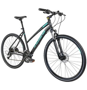 Rower crossowy INDIANA X-Cross 3.0 D21 damski Czarno-turkusowy