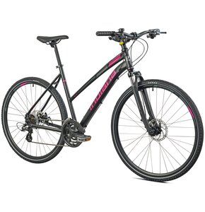 Rower crossowy INDIANA X-Cross 2.0 D19 damski Czarno-różowy