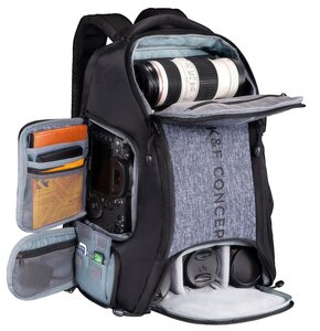 Plecak K&F CONCEPT Camera Backpack Czarno-szary