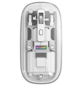 Mysz MARVO Prism B10 Biało-przezroczysty