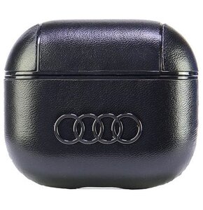 Etui na słuchawki AUDI Leather Big Logo do Apple AirPods 3 gen Czarny