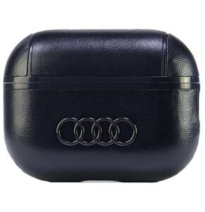 Etui na słuchawki AUDI Leather Big Logo do Apple AirPods Pro 2 gen Czarny