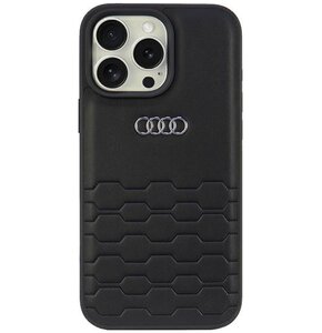 Etui AUDI Synthetic Leather do Apple iPhone 16 Pro Max Czarny