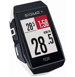 Licznik rowerowy SIGMA Rox 11.1 Evo HR Set Biały Podświetlany