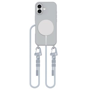 Etui TECH-PROTECT MagNecklace MagSafe do Apple iPhone 16 Szary
