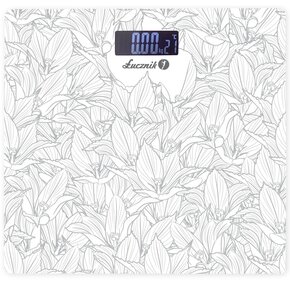 Waga łazienkowa ŁUCZNIK BS-973 W 16 Flowers in Grey