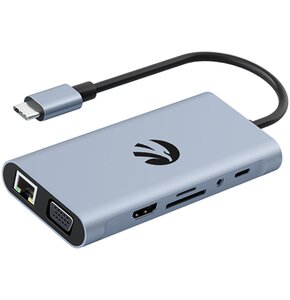 Hub HAWK HW-HUB1101 11w1 USB Typu C, Pasywny