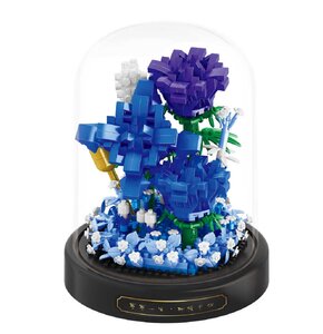 Klocki plastikowe QBI Niebieskie kwiaty w kloszu 1081384
