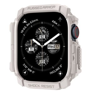 Etui SPIGEN Rugged Armor do Apple Watch 10 (46 mm) Beżowy