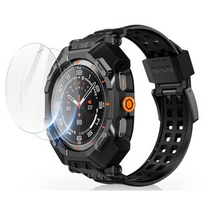 Pasek SUPCASE Unicorn Beetle Pro do Samsung Galaxy Watch Ultra (47mm) Czarny + szkło