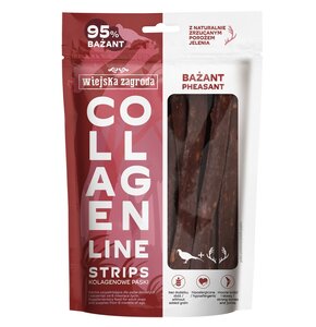 Przysmak dla psa WIEJSKA ZAGRODA Kolagenowe paski Bażant 100 g