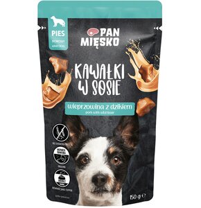 Karma dla psa PAN MIĘSKO Wieprzowina z dzikiem 150 g