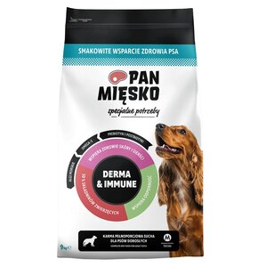 Karma dla psa PAN MIĘSKO Specjalne potrzeby Derma & Immune Chrupki M 9 kg