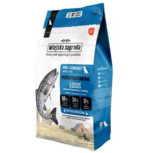 Karma dla psa WIEJSKA ZAGRODA Łosoś S/M 6 kg