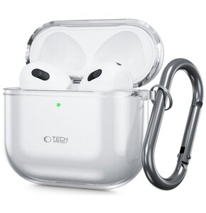 Etui na słuchawki TECH-PROTECT FlexAir do Apple Airpods 4 Przezroczysty