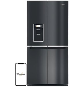 Lodówka WHIRLPOOL WQ9I FO2BX EF Side by Side No Frost 187.6cm Czarna Kostkarka Podajnik wody