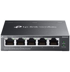 Switch TP-LINK Omada ES205GP Gigabit Ethernet, 5 portów, Funkcja PoE, Zarządzalny