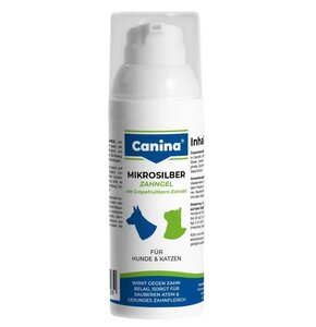 Suplement dla psa i kota CANINA Żel do zębów z mikrosrebrem 50 ml