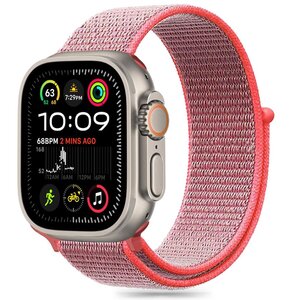 Pasek TECH-PROTECT Nylon do Apple Watch 6/7/8/9/10/SE (40/41/42mm) Różowy