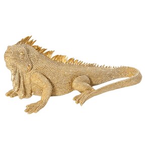 Figurka dekoracyjna EUROFIRANY Eldo Iguana Złoty