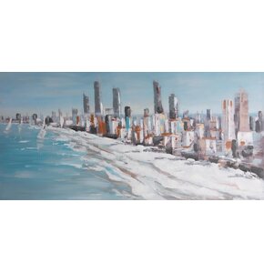 Obraz EUROFIRANY 654 140 x 70 cm Niebieski
