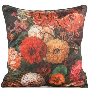 Poszewka EUROFIRANY Velvet 110 45 x 45 cm Ciemnozielono-pomarańczowy